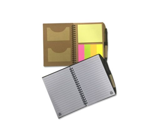 FG-178 A5 Reycle notebook w post it, namecard slot n pen